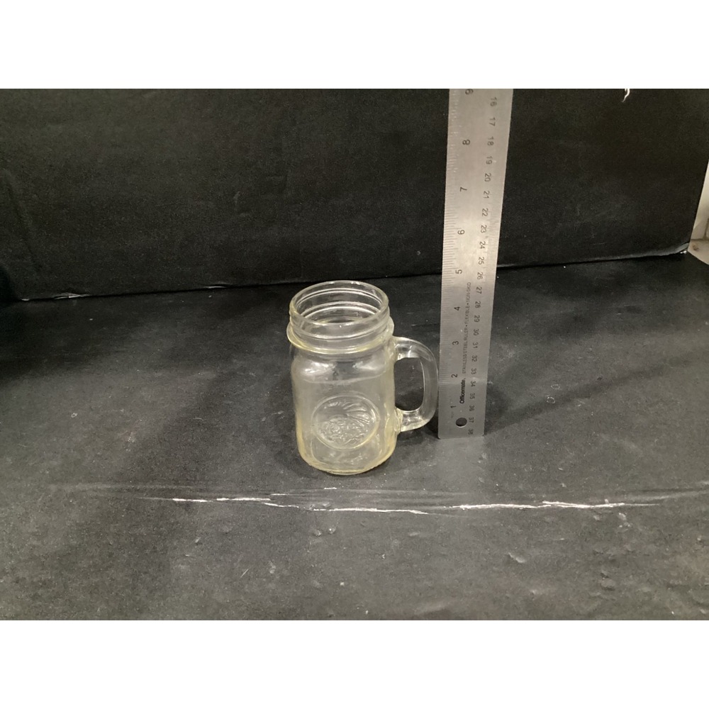 Set Of 2 Golden Harvest Mini 4 Oz. Mason Jar Glass Mug With Handle